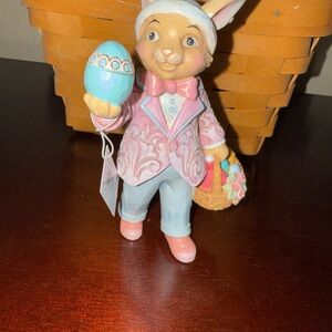 Enesco Jim Shore "Have an Egg-cellent Easter" 6012442 Pint Sized Bunny With Egg